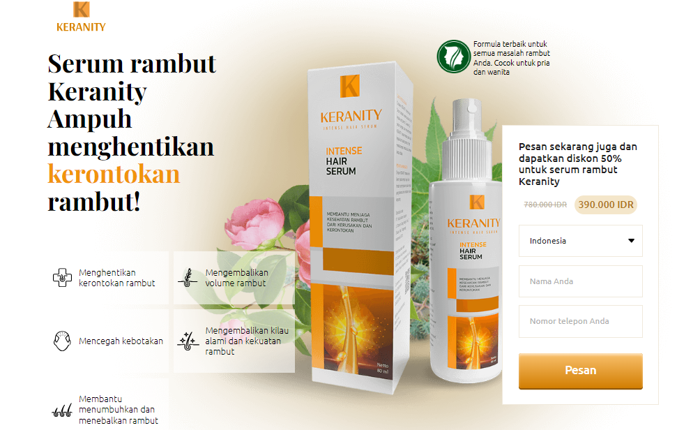 Keranity Hair Serum Harga Indonesia