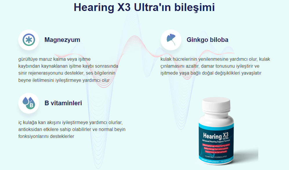 Hearing X3 Ultra'ın bileşimi