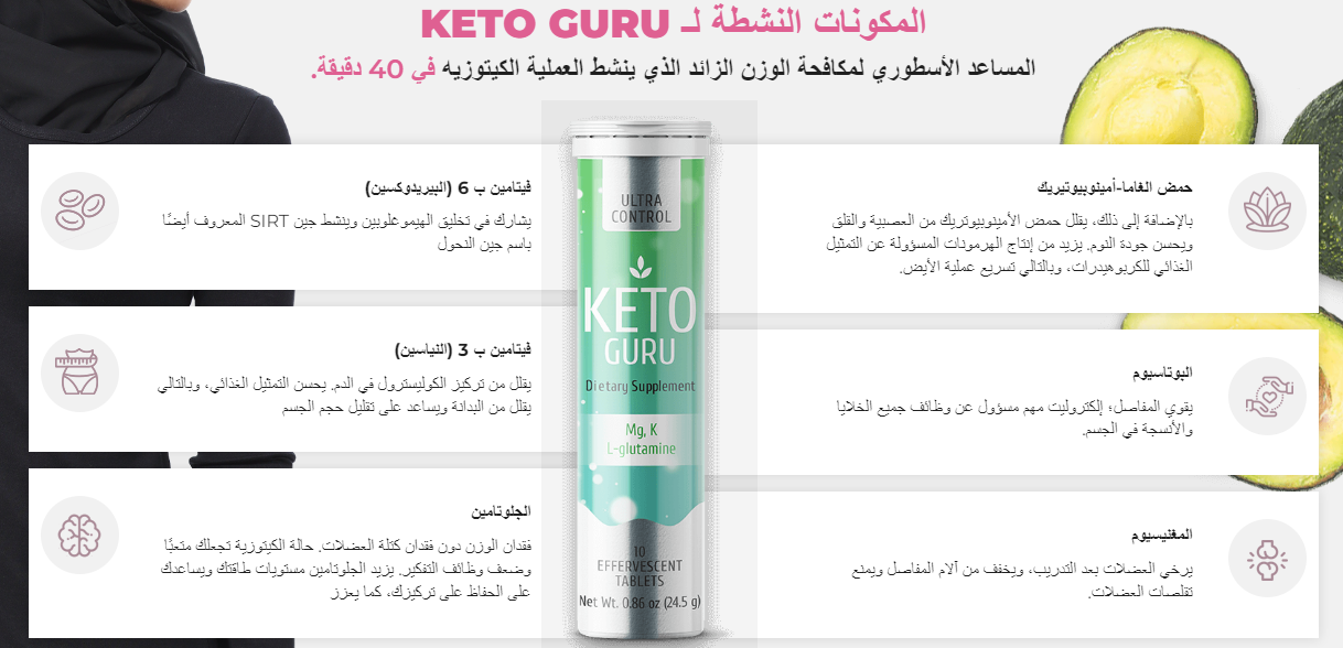 المكونات النشطة لـ KETO GURU