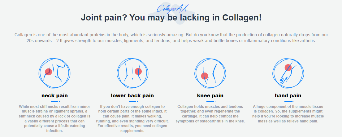 Joint pain You may be lacking in Collagen!