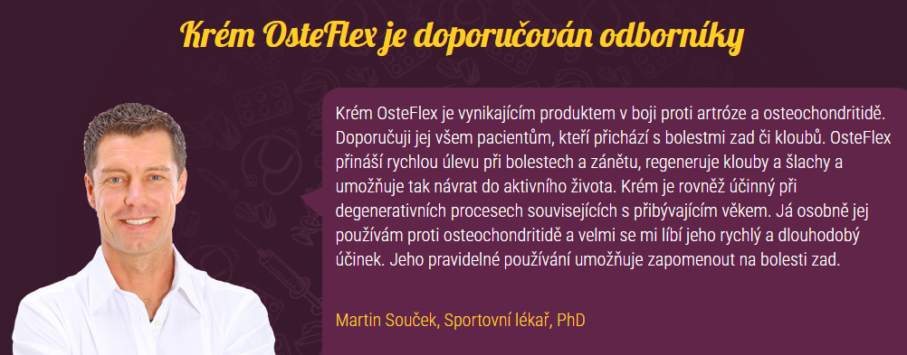 Krém OsteFlex je doporučován odborníky