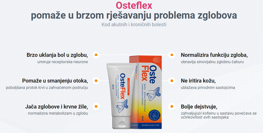 Osteflex pomaže u brzom rješavanju problema zglobova