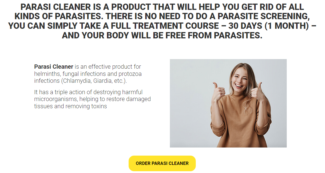 PARASI CLEANER IS A PRODUCT THAT WILL HELP