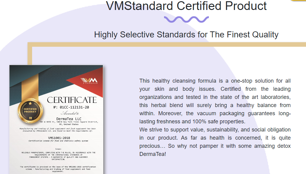 VMStandard Certified Product