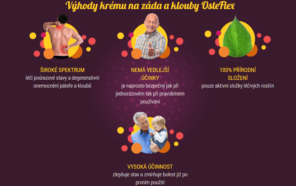 Výhody krému na záda a klouby OsteFlex