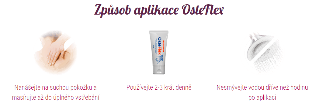 Způsob aplikace OsteFlex