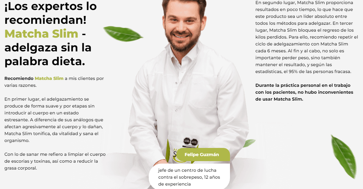 ¡Los expertos lo recomiendan! Matcha Slim - adelgaza sin la palabra dieta.