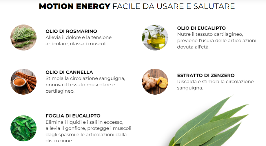 MOTION ENERGY FACILE DA USARE E SALUTARE