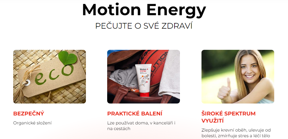 Motion Energy PEČUJTE O SVÉ ZDRAVÍ