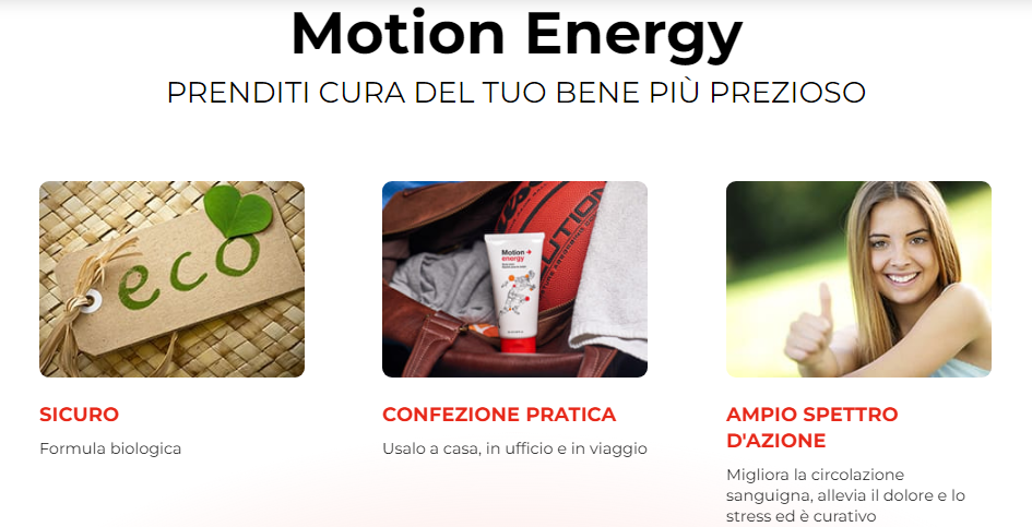 Motion Energy PRENDITI CURA DEL TUO BENE PIÙ PREZIOSO