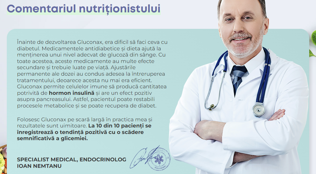 Gluconax - Comentariul nutriționistului