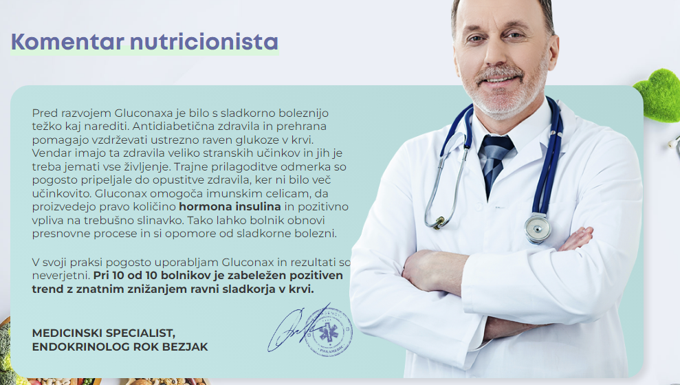 Gluconax - Komentar nutricionista