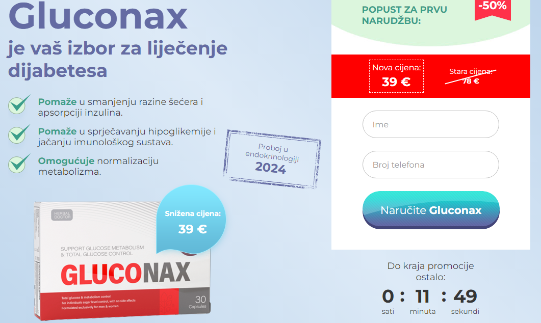 Gluconax Redoslijed