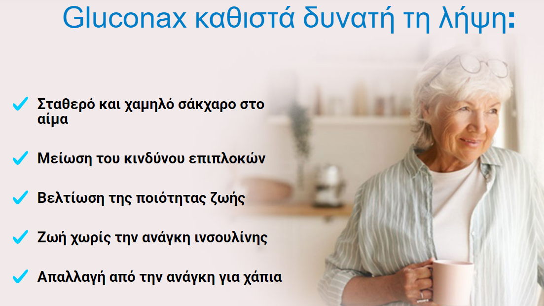 Gluconax καθιστά δυνατή τη λήψη