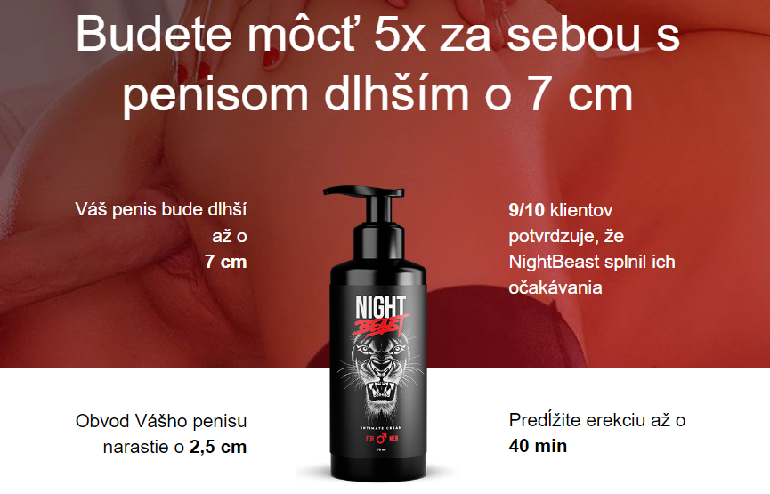 NightBeast Krém Slovakia