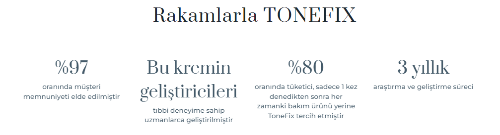 Rakamlarla ToneFix