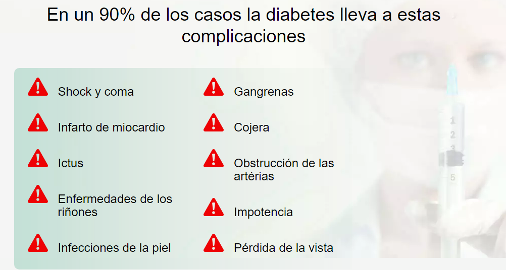 En un 90% de los casos la diabetes lleva a estas complicaciones