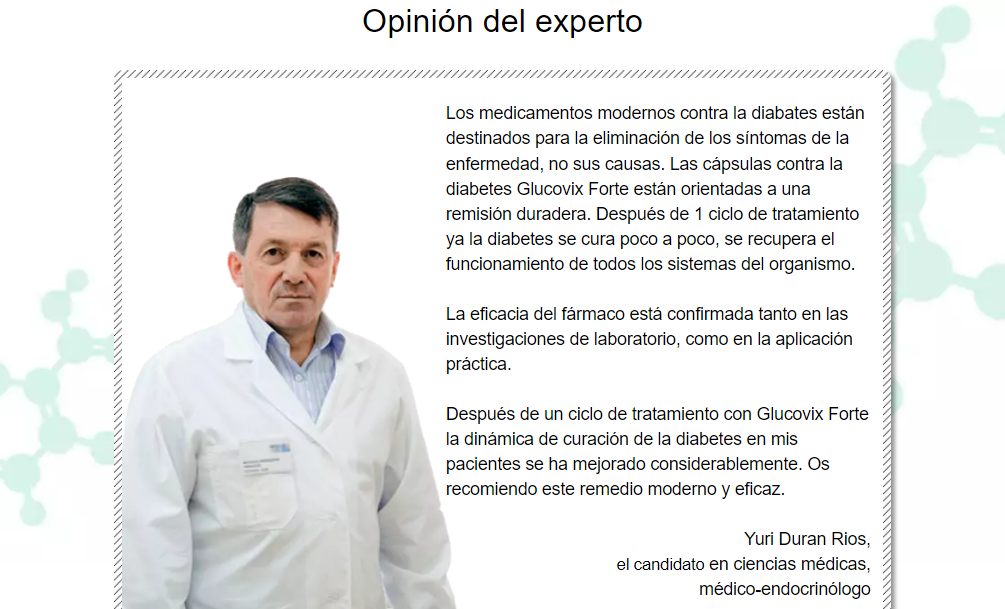 Glucovix Forte - Opinión del experto