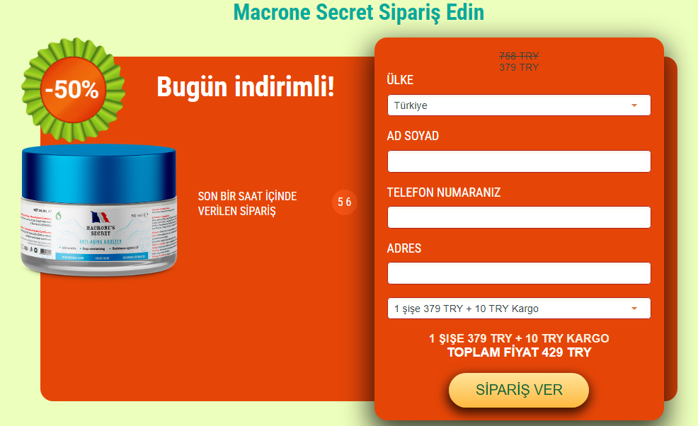 Macrone Secret Sipariş Edin