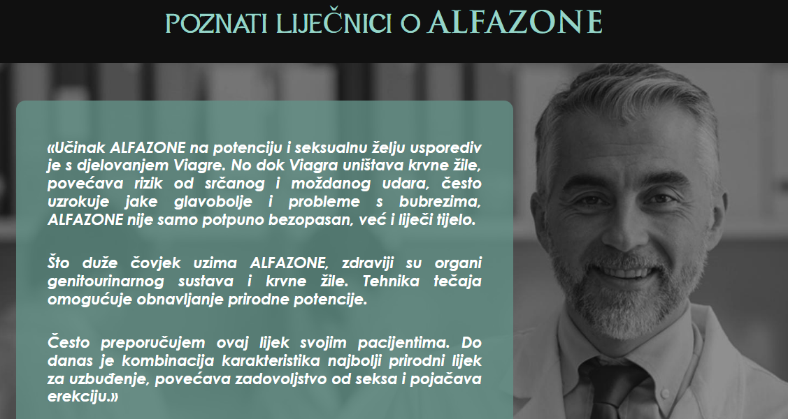 Poznati liječnici o ALFAZONE