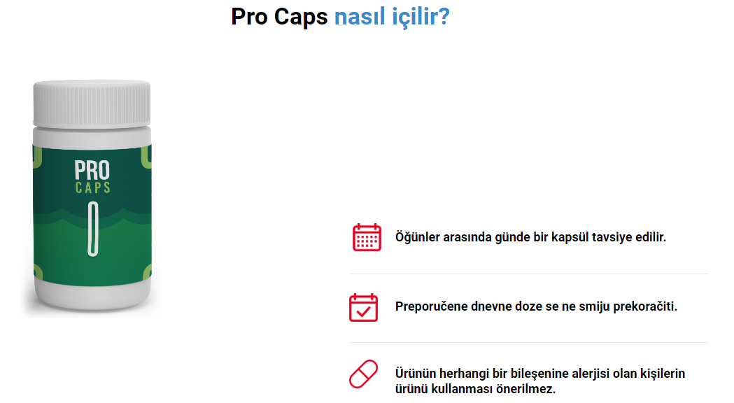 Pro Caps nasıl içilir