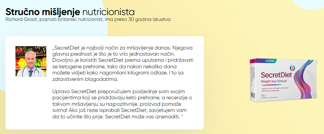 SecretDiet - Stručno mišljenje nutricionista