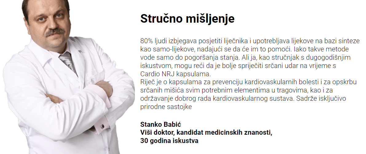 Cardio NRJ - Stručno mišljenje