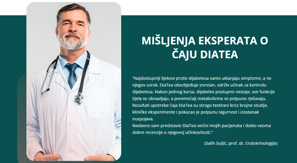 MIŠLJENJA EKSPERATA O čaju DiaTea