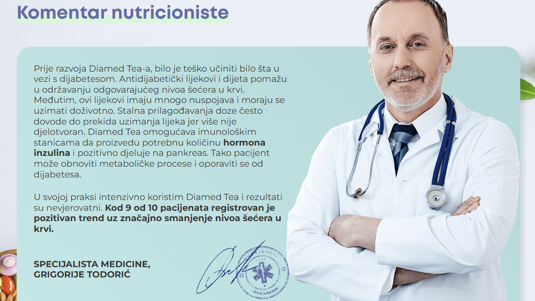 Diamed - Komentar nutricioniste