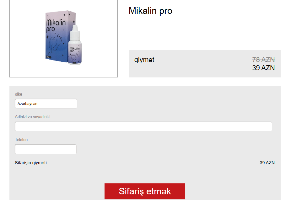 Mikalin Pro Sifariş verin