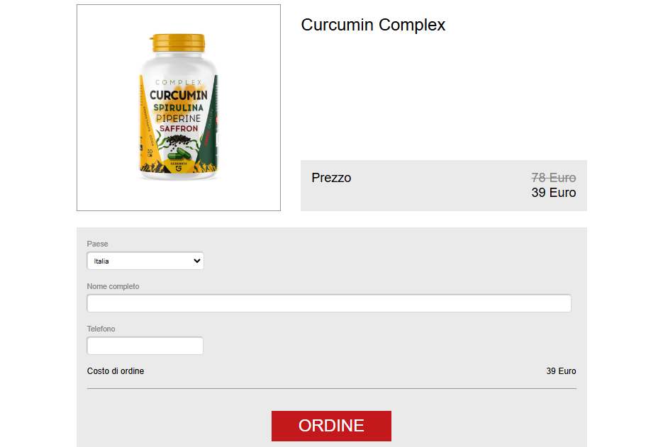 Curcumin Complex Ordine